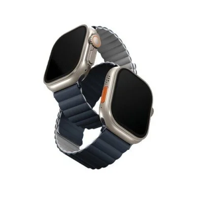 Uniq Revix Reversible Strap For Apple Watch 49/45/44Mm - Storm Blue / Chalk Grey